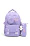Multi-Compartment Orthopedic School Bag with Cover, Lunch Box, Pen Holder and Wallet, 4-Piece School Bag Set'Make It' - 2