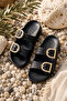 Pearl Double Buckle Eva Daily Beach Pool Slippers for Women - 3