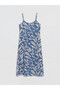 Original V-Neck Patterned Rope Strap Dress - 6