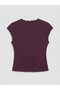 Original Oval Collar Ruffled Textured Blouse - 6