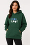 Grow Bloom Printed Hooded 2 Thread Rastered Sweatshirt