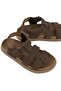 Velcro Nubuck Women's Sandals 215554 Brown - 6