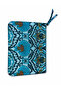 Turquoise 12.5 Inch Lined Zippered Silk Wool Blend Felt Handbag - 3