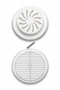 Adjustable Natural Gas Glass Vent - White |   Ventilation Grille on Glass |   Safe Air Circulation |   Screw Mounting - 1 Pc - 3