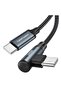 كابل USB-C إلى USB-C بزاوية قائمة من CableCreation، 240 واط، 5 أمبير، كابل شحن سريع |   كابل مجدول من النوع C إلى C