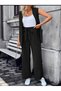 Women's Sleeveless Open Front Collared Pocketed Janjan Crepe Vest and Trousers Two-Piece Set - 2
