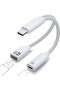 محول USB C OTG، كابل تقسيم USB C 2 في 1 مع شحن سريع 100 واط ونقل البيانات، US B A