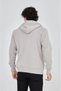 Men's Hooded Printed Zippered Cardigan - Painted Gray - 2
