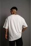 Men's 24/1 plain a quality oversize t-shirt - white