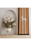 White Horse Patterned Orange Gray Striped Decorative Background Curtain 140 X 270 cm - 3