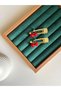 Cherry Figured Metal Snap Hair Clip Gold Color Red Stone Children's Hair Clip (2 Pieces) - 3