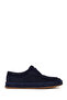 Men's Navy Blue Lace-Up Suede Leather Casual Shoes Wm810001Ds