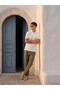 Özmarka New Season Khaki Regular Fit Linen Blend Men's Trousers