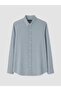 Özmarka New Season Blue Regular Fit Dobby Men's Shirt - 5