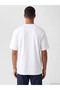 Vizyon New Season White Crew Neck Combed Cotton Men's T-Shirt - 4