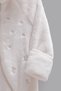 100% Cotton Baby Girl Romper with Hood, Plush Baby Romper with Gloves and Booties - 3