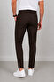 Men's Brown Slim Fit a Quality Classic Fabric Trousers - 5