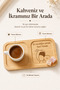 Bamboo Coffee Presentation Tray My Favorite Food Is You Two-Compartment Laser Engraved - 2