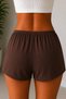 Women's Elastic Waist Basic Comfortable Cut Mini Home Shorts Daily Use Summer Flexible Waist Casual Shorts - 2