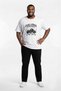 White 100% Cotton Oversized Plus Size Men's Printed T-Shirt - 3XL 4XL 5XL 6XL 7XL 8XL 9XL 10XL 11XL T-Shirt - Relaxed Fit - 2