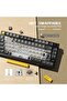 لوحة مفاتيح ميكانيكية لاسلكية ATTACK SHARK ajazz AK820 Pro قابلة للتبديل السريع مع شاشة TFT وأزرار بإضاءة RGB خلفية - 5