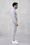 Men's Three-Thread Ribbed Sweatshirt Set - Hooded Sweatshirt with Kangaroo Pocket and Sweatpants with Elastic Cuffs - 4
