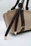 Women's Knot Handle, Ring Detail, Inner Pocket, Zippered Hand, Arm and Shoulder Bag - 6