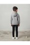 Boy's Hooded Jacket with Zipper and Embroidery Detail, Pocketed Cardigan - 2