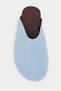 Liam Baby Blue Suede Leather Flat Sole Closed Women's Slippers - 6