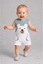 Baby Boy Summer Teddy Bear Printed Ribbed Jumpsuit 100% Cotton Sleeveless Shorts Jumpsuit Newborn Baby Romper 0-9 Months - 6