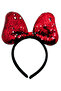 Color Changing Sequin Bow Party Crown Red Silver Color 20X16 cm
