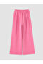 Pink Girl's Sweatpants with Elastic Waist