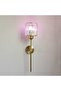 1-Piece Set - Modern Transparent Gold Wall Lamp, Crystal Wall Lamp, with Remote Control, Built-in Rechargeable Tri-color Light Source, Bedroom Lamp - 2