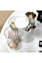Rotating 3-tier makeup organizer with brush holder - 2
