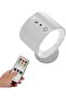 Wireless LED wall light - 360° rotation - Adj. brightness - 1800mAh Recharge battery - USB-C interface - For Bedroom & bedside table (white)