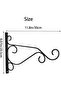 Plant hooks - 2-Pack - 31cm - Flower hooks - Wall hooks - For plants, bird feeders, wind chimes, lanterns, aromatherapy burners - Black - 5
