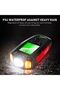 Bicycle light, multi-functional bicycle light, with speedometer, waterproof, adjustable lighting modes, USB charging, 300 lumens, and a loud bell. - 4