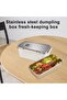 Suitable for Freezer Dumpling Box Storage Stainless Steel Fridge Organizer Fruit Sealed Container - 3