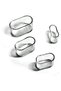 Chair leg covers, oval silicone furniture foot pads, table protectors, floor scratch protectors, 24 pieces per pack, transparent, 15x30 mm