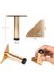 Four adjustable gold-plated metal furniture legs, modern sofa legs, replacement legs for coffee tables, TV cabinets, and bathroom vanities. - 3