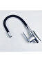 Kitchen sink faucet with flexible spout, 360° rotating flexible kitchen faucet, black. - 4