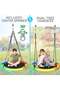 Kids Swing Flying Saucer Tree Swing Set For Kids & Parent Outdoor Toys With Hanging Straps Hooks For Playground Swing Backyard And Playroom Indoor And Outdoor Games For Kids - 4