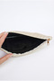 Cream Color Women's Stylish Straw Patterned Daily Hand and Shoulder Bag with Adjustable Strap - 5