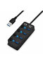 USB 3.0 Hub 4 Port USB Multiplexer 5Gbps with Switch Led Indicator with 1.2 Meters Cable |   Zr1215 - 5