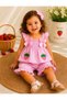 Baby Girl/Kids Gingham Strawberry Appliqué Shorts Set of 2 – Ruffled Summer Cotton Set with Straps - 2