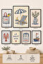 7-Frame View of the Mediterranean |   Lemon |   Olive |   Modern |   Italian & Mediterranean Style |   Living Room, Office, Kitchen and Study Room Wall Decor