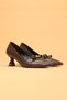 Women's Short Heeled Buckle Orthopedic Evening Dress Shoes High Heels - 5