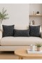 Wellsoft Decorative Throw Pillow Cover 45X45 and 30X50 Plush Sofa Cushion Cover |   Anthracite - 2