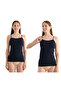 Women's 6-Color Cotton Soft Textured Lycra Body-Hugging Undershirt Set with Straps - 6