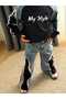 Girl's 2-Piece Set with Jeans and Sweatshirt Trousers - 6